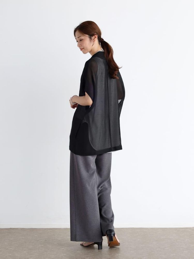 CLOVE シアーメッシュ半袖ジャケット 073114307.jpg