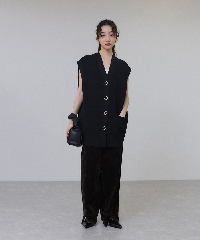 【サステナブル】ミドルニットジレ　アダムエロペ サステナブル】ミドルニットジレ(508357117) | アダム エ ロペ