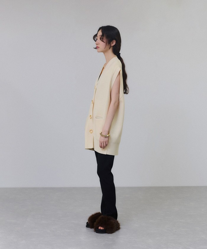 【新品】ミドルニットジレ　アダムエロペ ADAM ET ROPE'｜【サステナブル】ミドルニットジレ | Rakuten