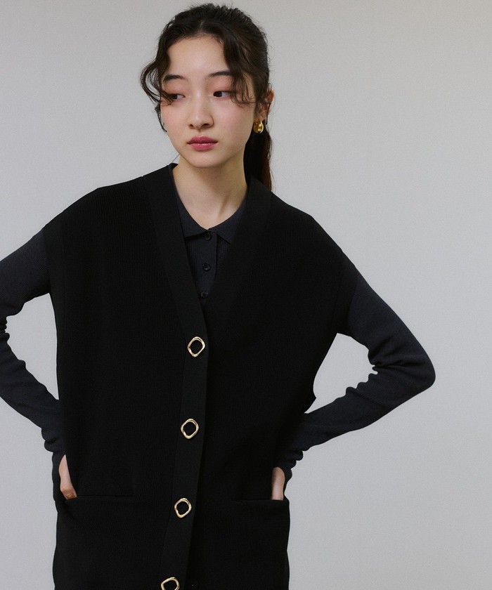 アダムエロペ、サステナブル　ミドルニットジレ　ニットベスト ADAM ET ROPE'｜【サステナブル】ミドルニットジレ | Rakuten