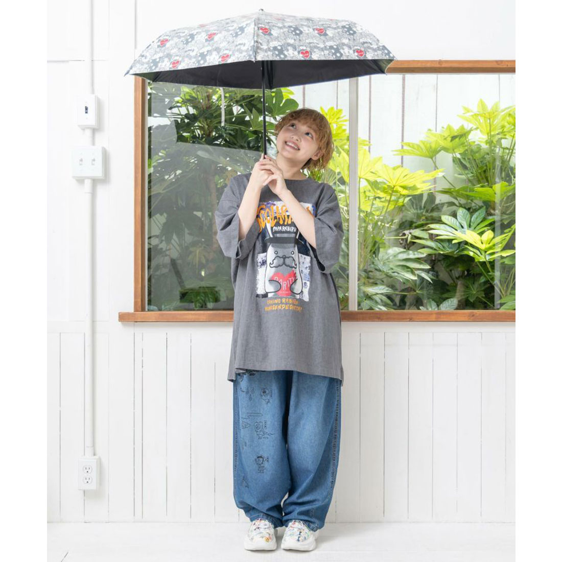 スカラー　652732：スカラーちゃん総柄 晴雨兼用UVカット折り畳み傘 652732：スカラーちゃん総柄 晴雨兼用UVカット折り畳み傘の通販