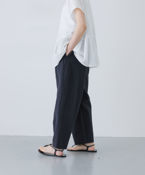 新品◎かぐれ◎ウールリネンサルエルパンツ//ブラック かぐれ｜ウールリネンサルエルパンツ - かぐれ(カグレ