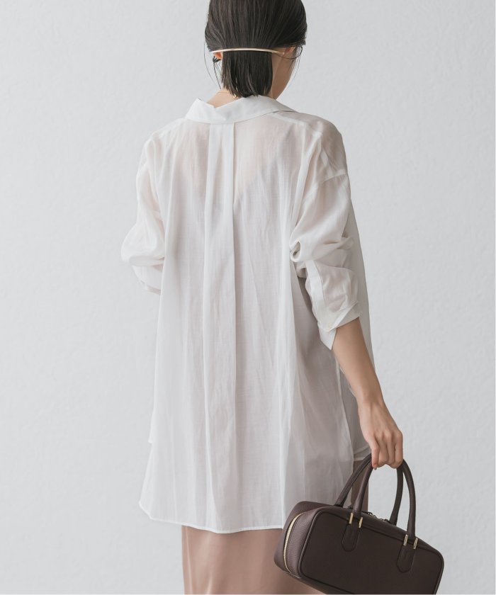 Noble【洗える】シルキーコットンプレーンシャツ セール 30%OFF】【洗える】シルキーコットンプレーンシャツ
