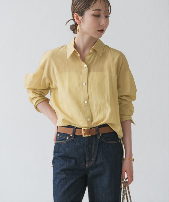 Noble【洗える】シルキーコットンプレーンシャツ セール 30%OFF】【洗える】シルキーコットンプレーンシャツ