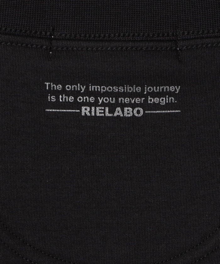 RIELABO】グラデーションロゴプリント クルーネックTシャツ