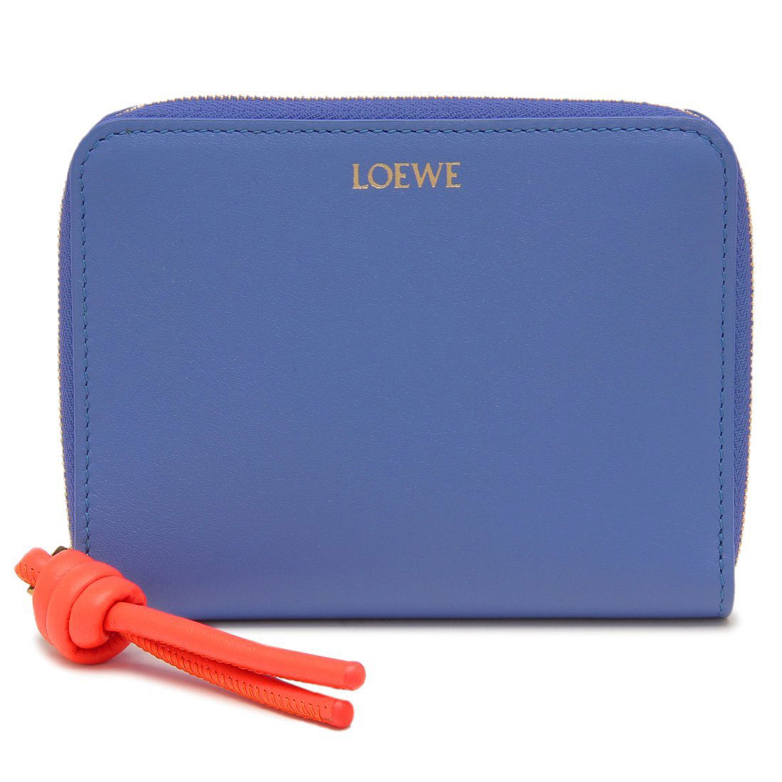 ロエベ LOEWE 二つ折り財布 ノット コンパクト ミニ財布 ブルー