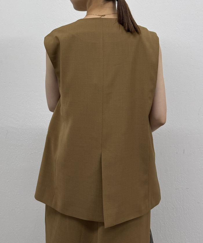 Loungdress リネン　ジレ　ベスト LOUNGEDRESS（ラウンジドレス）の「【WEB限定】リネンジレ