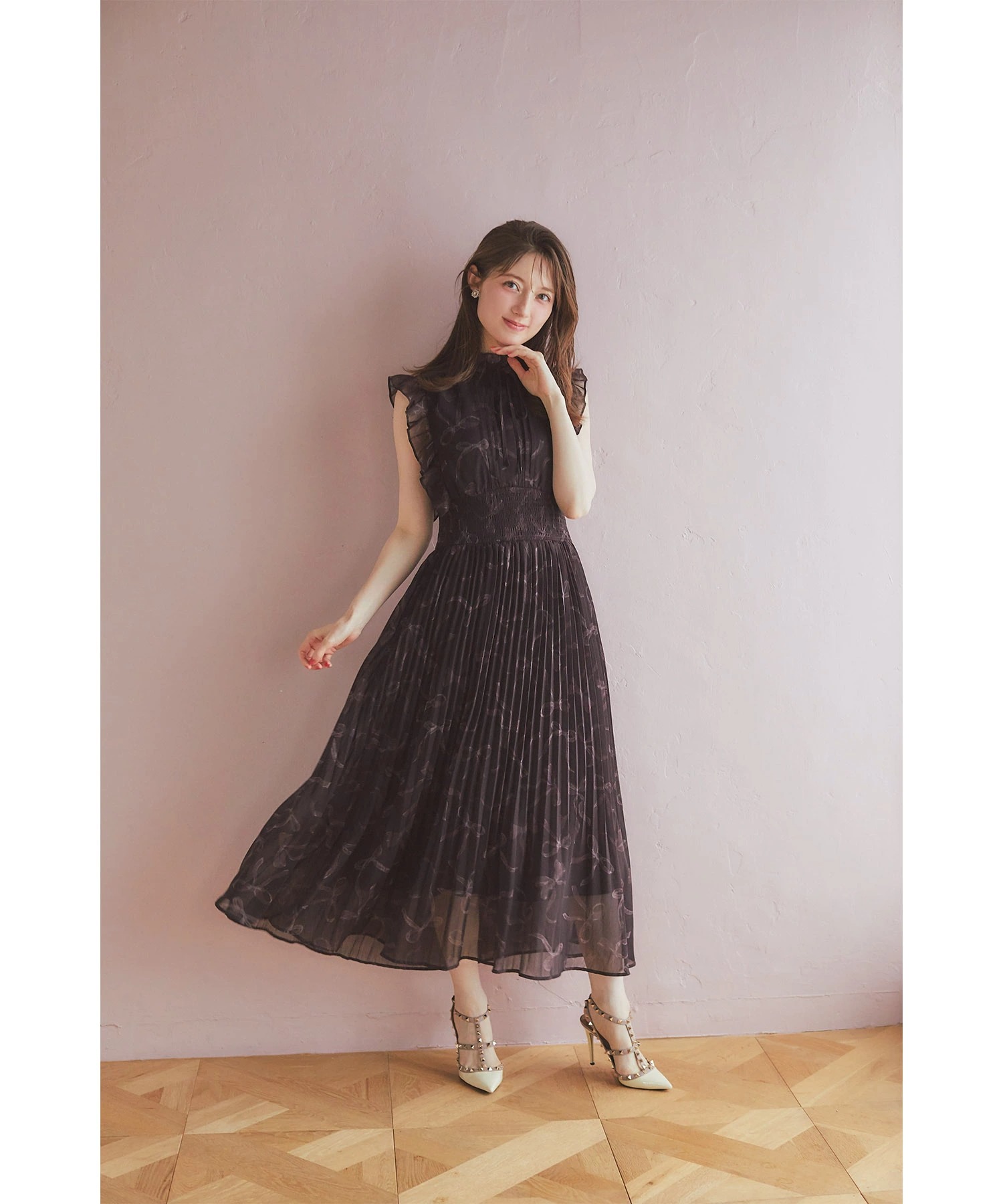 トッコクローゼット tocco closet リボン＆フリル付きウエスト