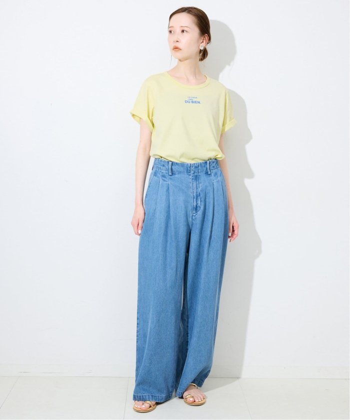 スローブイエナ LEDENIM TUCK TROUSER SLOBEIENA WEB限定/追加4予約》LEDENIM TUCK TROUSER（デニムパンツ