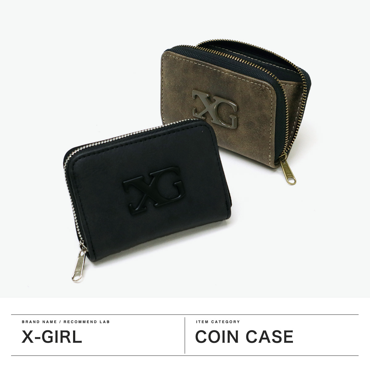 すぐ届く☆X-girl コイン&カードケース 普段使いしやすい◎ エックスガール X－girl コインケース 財布 レディース