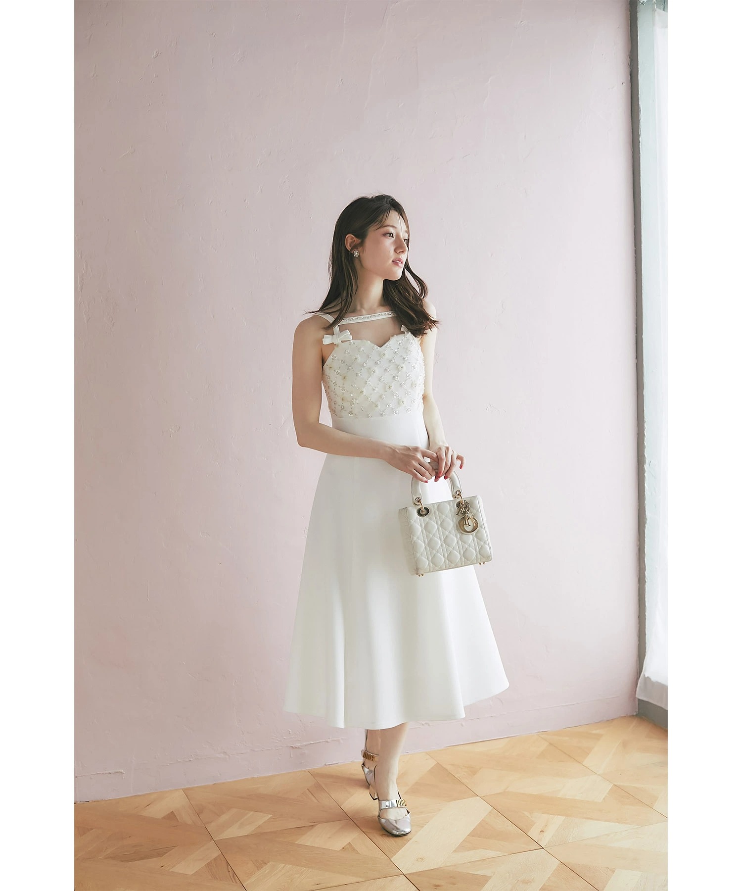 トッコクローゼット tocco closet リボン付きフラワービジュー