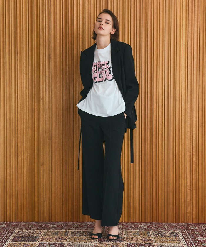 「GRACE CONTINENTAL」 半袖Tシャツ 36 ホワイト レディース GRACE CONTINENTAL 「GRACE CONTINENTAL」 半袖Tシャツ 36
