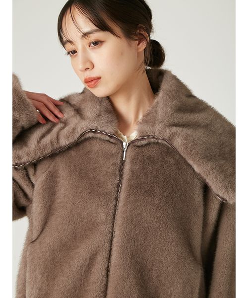 【美品】FRAY I.D ECOPEL エコファーショートジャケット クーポン】ECOPELビッグカラーショートジャケット(508369227