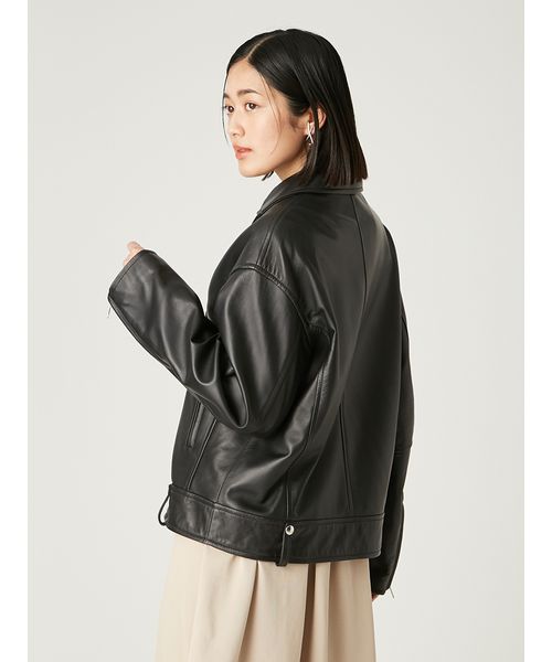 FRAY I.D ライダースジャケット　ブラック　新品 FRAY I.D ライダースジャケット ブラック -ファッション通販