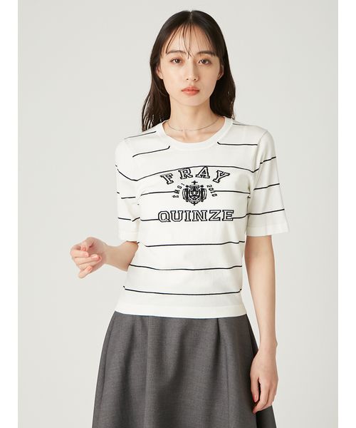 カレッジロゴインターシャニットプルオーバー(508369298