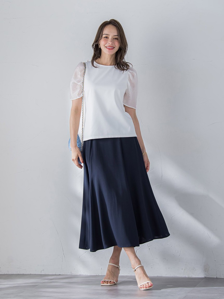 Viaggio Blu / ビアッジョブルー シアースリーブカットソー≪手洗い可能≫ セール 30%OFF】ビアッジョブルー Viaggio Blu シアースリーブ