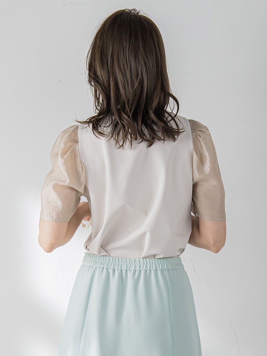 Viaggio Blu / ビアッジョブルー シアースリーブカットソー≪手洗い可能≫ セール 30%OFF】ビアッジョブルー Viaggio Blu シアースリーブ
