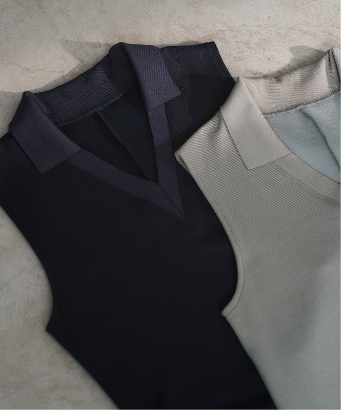 L'AUBE BLANC/ローブブラン　nobleミラノリブジャージワンピース NOBLE×L'AUBE BLANC】ミラノリブジャージワンピース（ワンピース