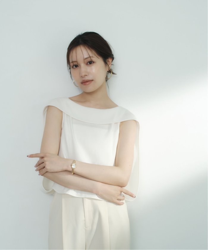 ブラウス シャツ 「WEB限定追加」「NOBLE×L'AUBE BLANC」バルーンケープブラウス レディース WEB限定追加予約》【NOBLE×L'AUBE BLANC】バルーンケープ