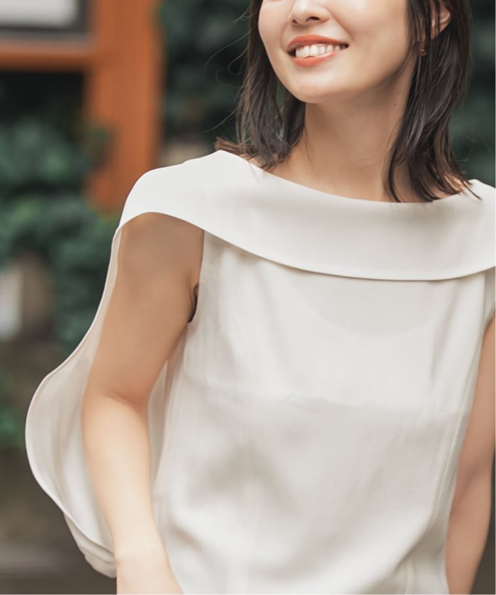 NOBLE×L'AUBE BLANC】バルーンケープブラウス新品タグ付き
