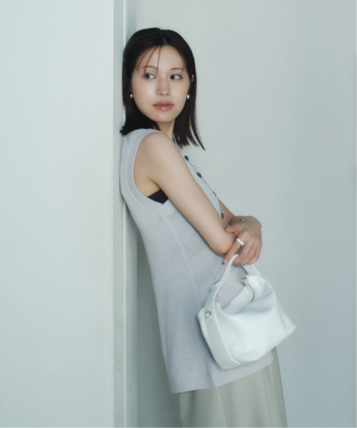 【NOBLE×L’AUBE BLANC】フロントボタンニットベスト NOBLE×L'AUBE BLANC】フロントボタンニットベスト（ニット