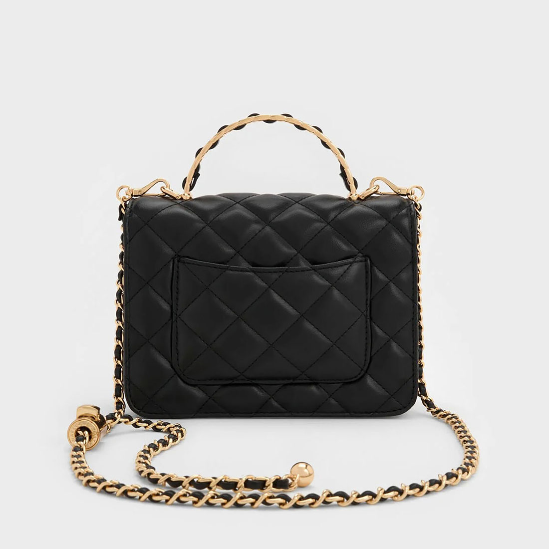 CHARLES&KEITH◆Cressida プッシュロック トップハンドルバッグ Cressida クレシダ キルトプッシュロックトップハンドルバッグ