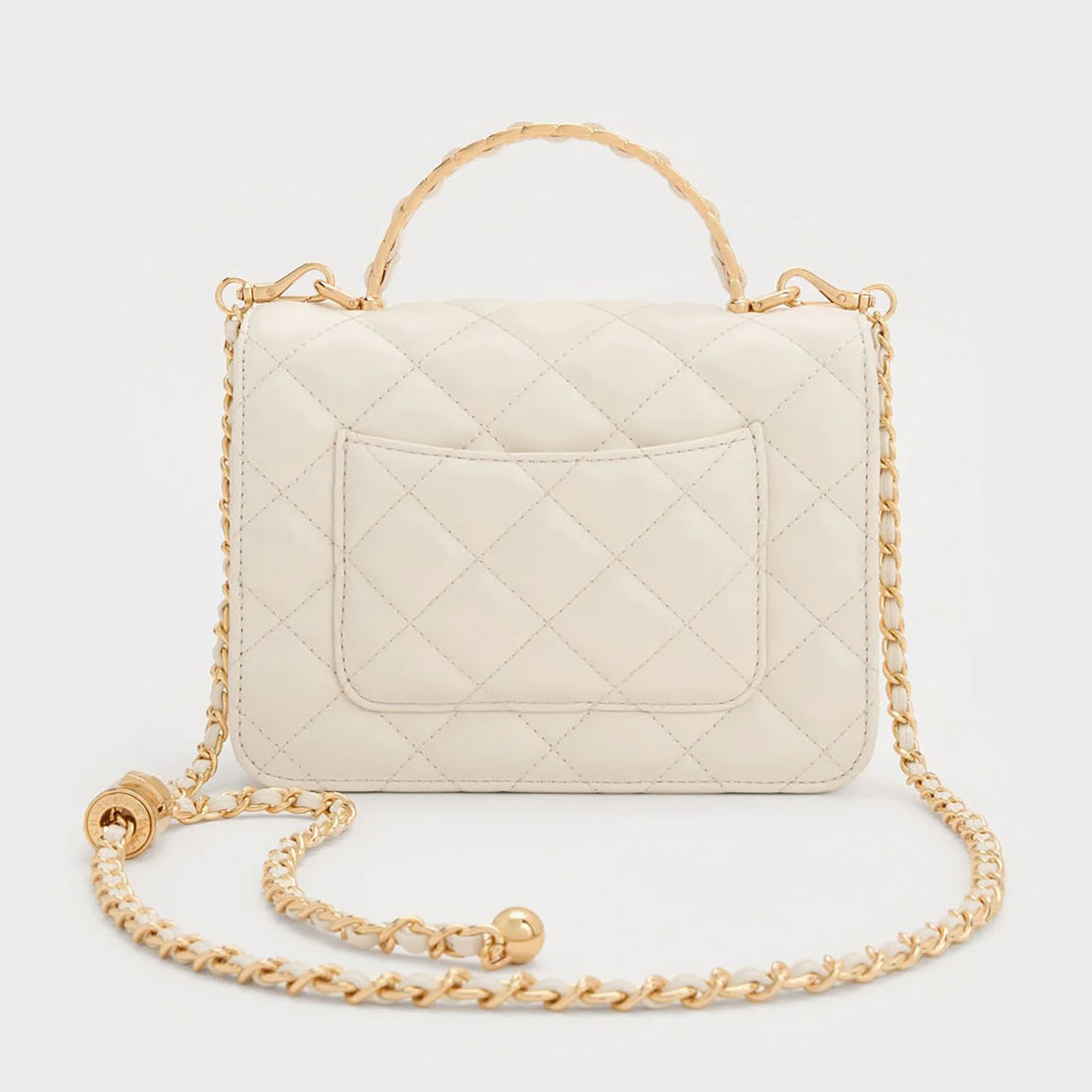 Cressida クレシダ キルトプッシュロックトップハンドルバッグ