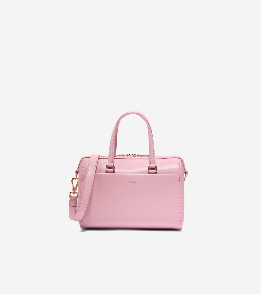 COLE HAAN コールハーン　ピンク　ハンドバッグ COLE HAAN コールハーン 2wayロゴレザートートバック シボ革