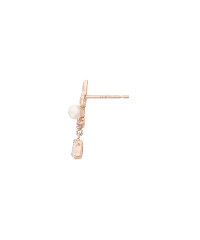 K14GF リボンピアス（片耳用）(FREE K14GF): Samantha Tiara