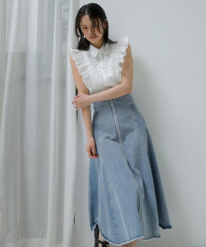 クーポン】センターZIPデニムスカート(508376935) | AND COUTURE