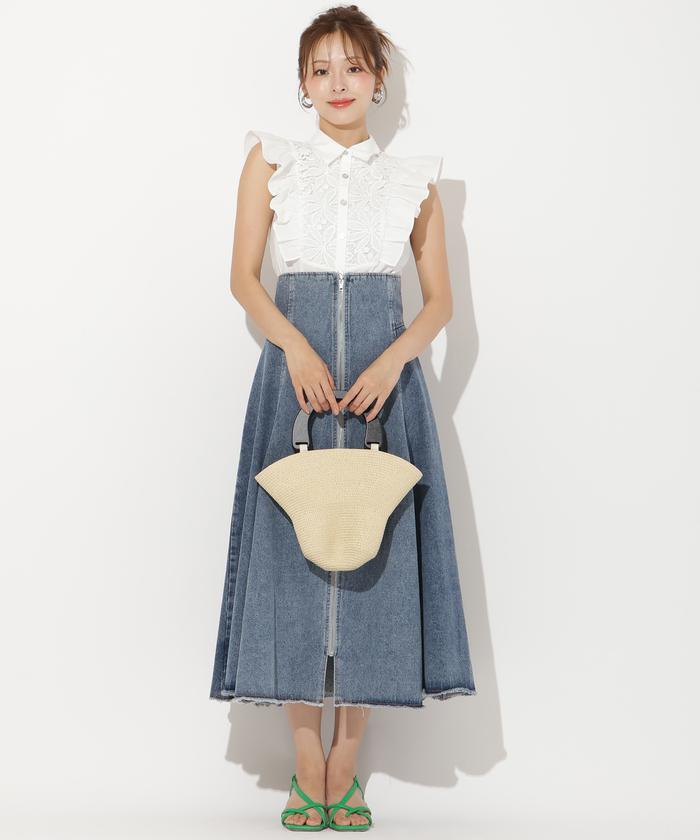 &ellecy ゼブラデニムスカート センターZIPデニムスカート(508376935) | AND COUTURE(AND