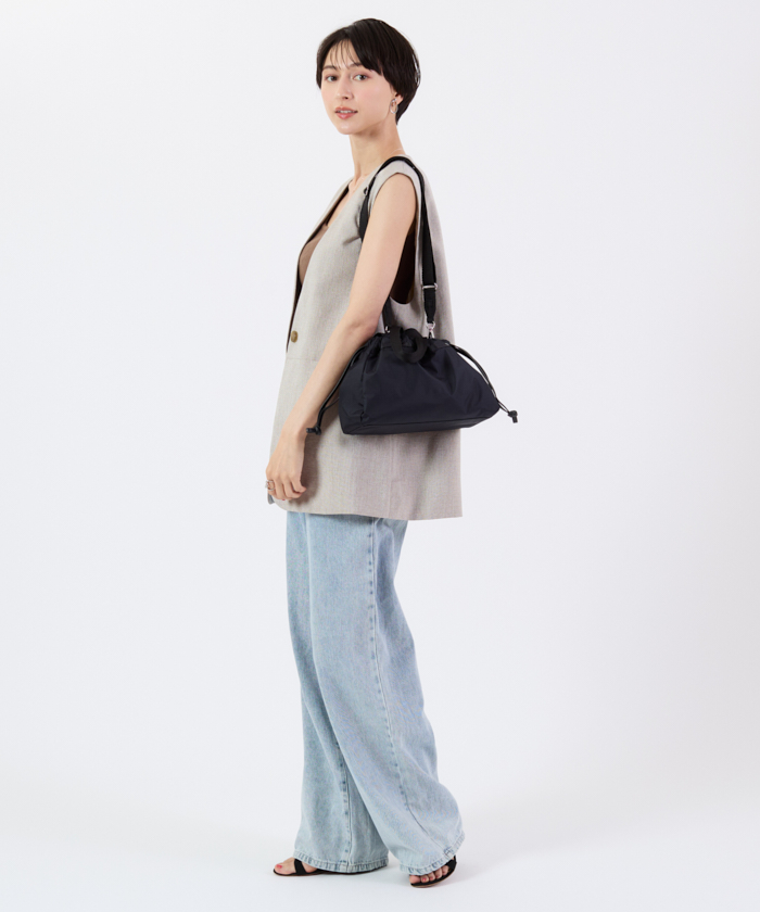 E/W CITY DRAWSTRING BAGアップタウンディープシーブルー
