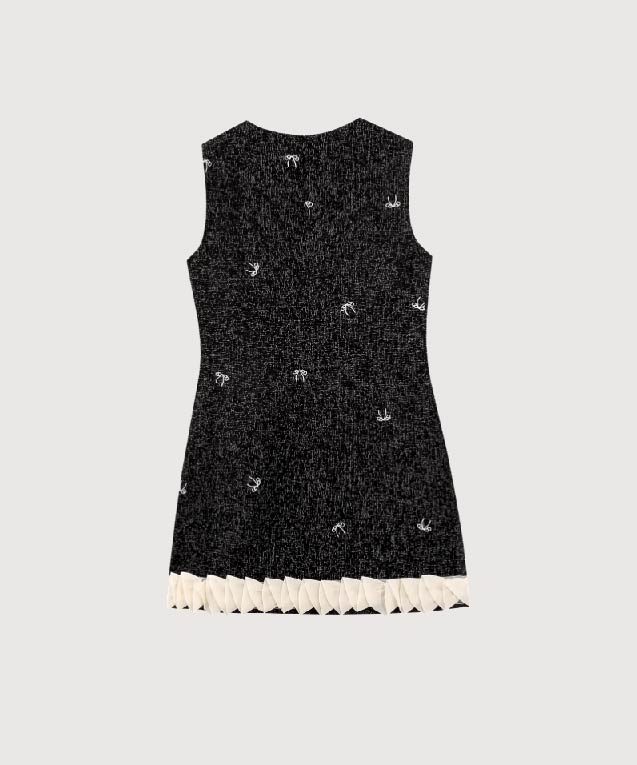 LA POMME petit ラポミプチ　デイジータイードラップワンピース　新品 ラポミ プチ LA POMME petit Lace Collar Denim One Piece