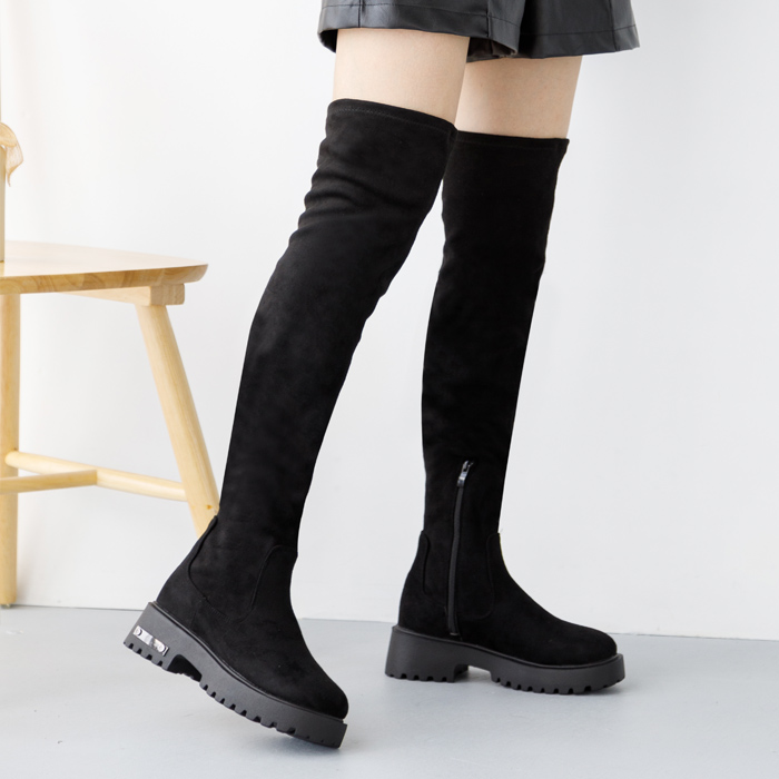 アタガール attagirl 厚底ストレッチニーハイブーツ(505789647