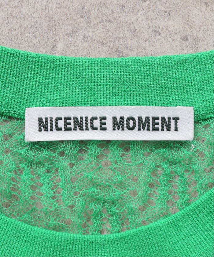 ニット セーター 「NICENICE MOMENT/ナイスナイスモーメント」LACE KNIT TOP：インナー付きニット レディース NICENICE MOMENT/ナイスナイスモーメント】LACE KNIT TOP