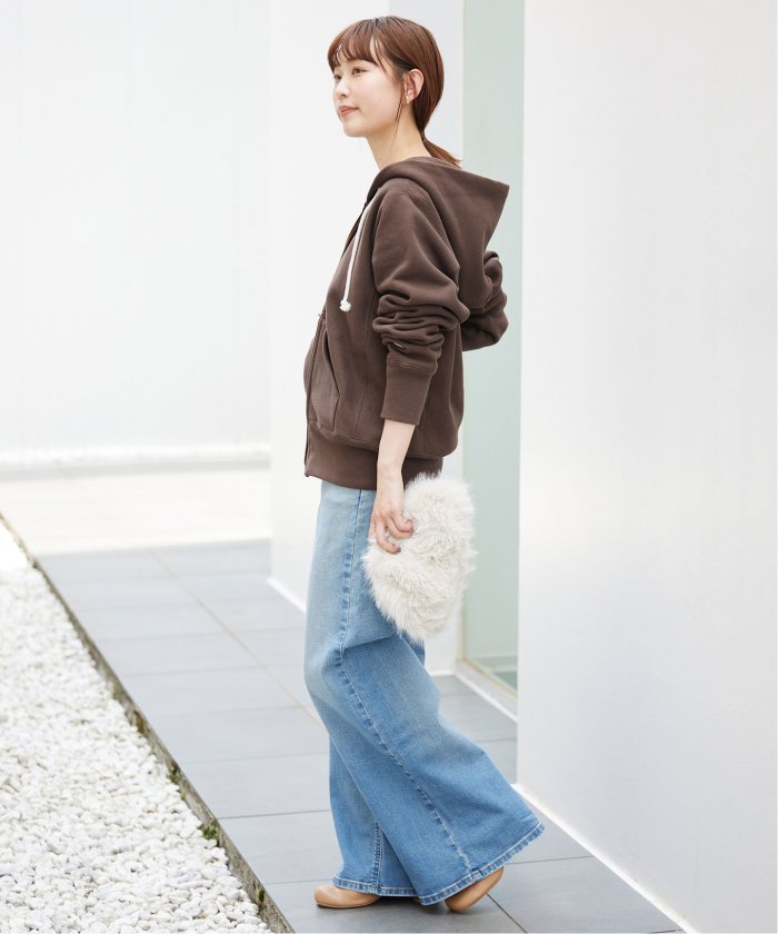 【美品】SLOBE IENA チャンピオンSLOBE別注 ダブルジップ パーカー Champion/チャンピオン SLOBE別注 ダブルジップパーカー