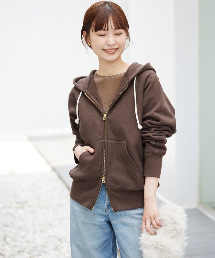 【美品】SLOBE IENA チャンピオンSLOBE別注 ダブルジップ パーカー Champion/チャンピオン SLOBE別注 ダブルジップパーカー