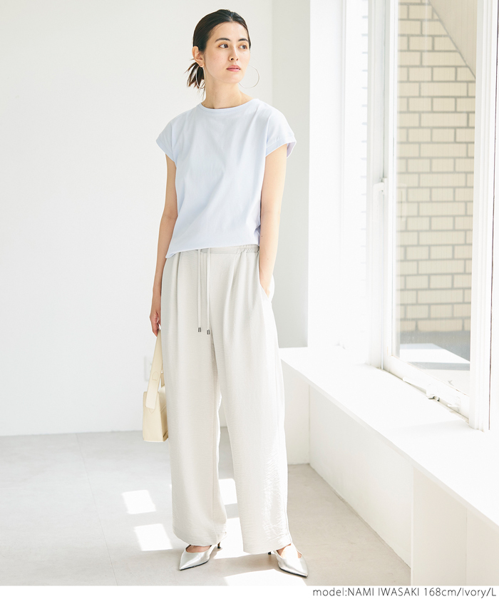 SHARE SPIRIT 25SS サテンイージートラックパンツ M 美品 セール】サテンイージーテーパードパンツ（その他パンツ