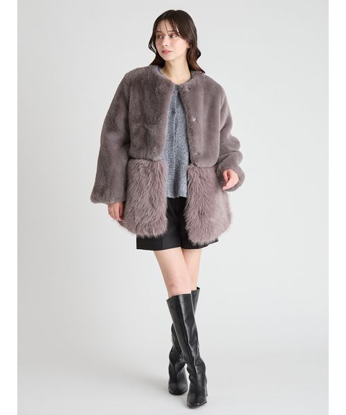 CELFORD タックショートパンツ　ダークグレイ CELFORD パンツ バリエーションタックショートパンツ レディース