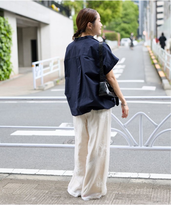 美品 ジャーナルスタンダード ハードマンズリネンコットンフレンチスリーブシャツ ハードマンズリネンコットンフレンチスリーブスキッパーシャツ