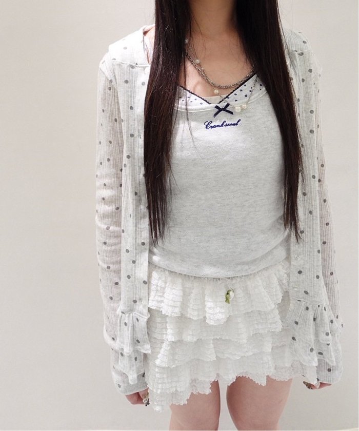 crank クランク　Dot Frill Hoodie ドットフリルフーディー crank クランクDot Frill Hoodie ドットフリルフーディー