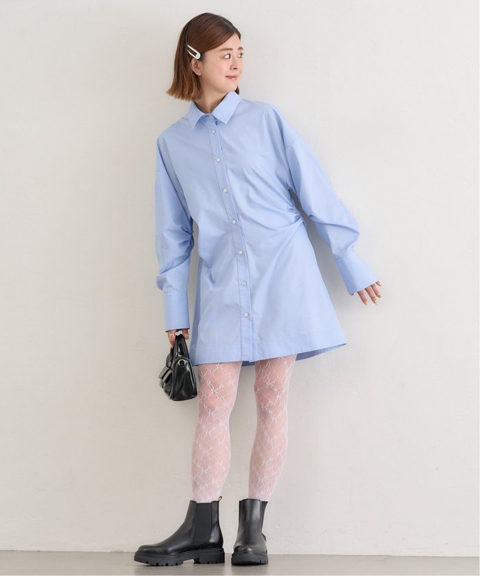 国内発送★Sabo Skirtシャツワンピース（sand) Spick & Span（スピックアンドスパン）の「ウエストギャザー