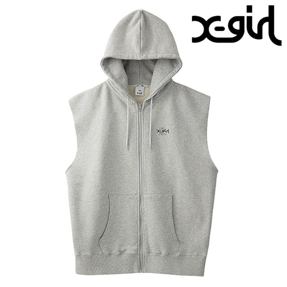 エックスガール X－girl DISTRESSED CIRCLE LOGO ZIP UP SWEAT