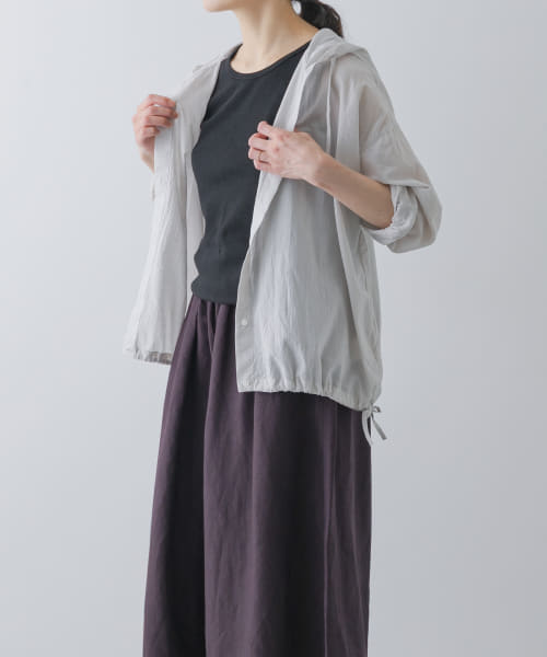 【かぐれ】コットンシルクシアーフーディシャツ かぐれ｜コットンシルクシアーフーディシャツ | Rakuten Fashion