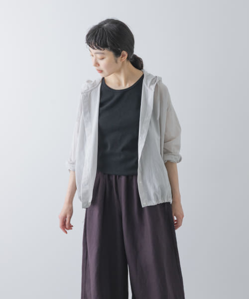 【かぐれ】コットンシルクシアーフーディシャツ かぐれ｜コットンシルクシアーフーディシャツ | Rakuten Fashion
