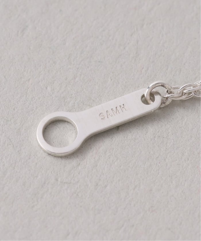 SAMH by LILAS】ダイヤモンドカットオニキスネックレス SV