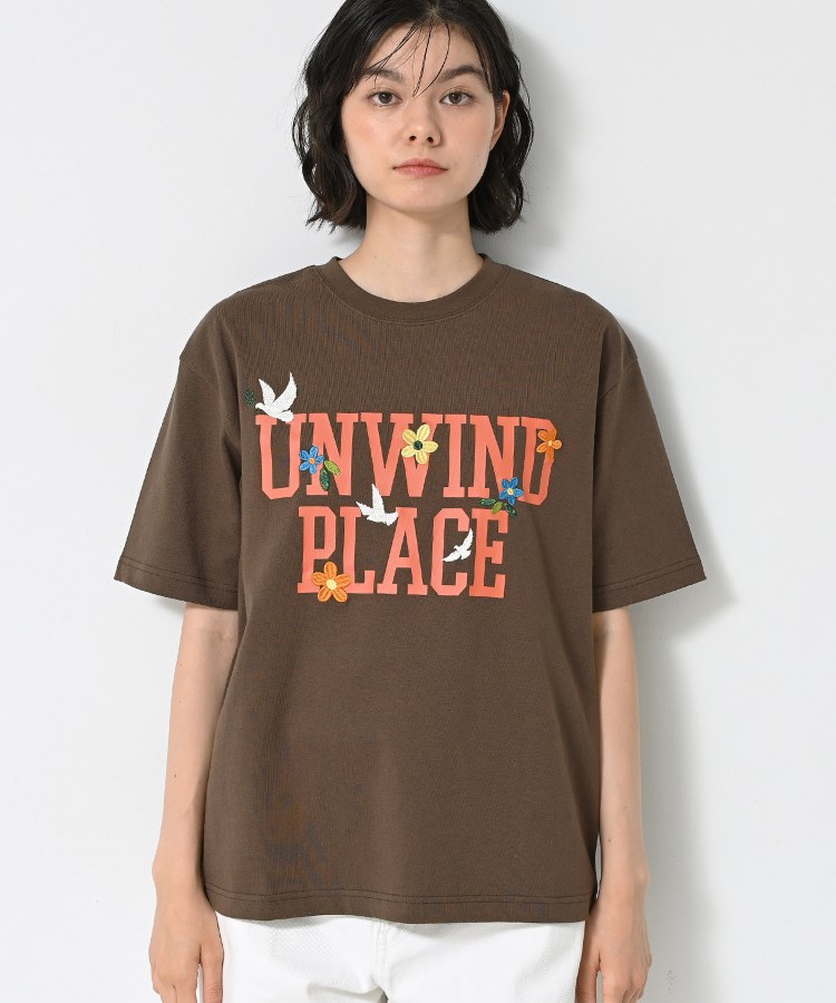 エルメス　ロゴ刺繍　Tシャツ　　イタリア製　色:テラコッタ デッサン Dessin ロゴ刺繍Tシャツ(508384293) | デッサン(Dessin