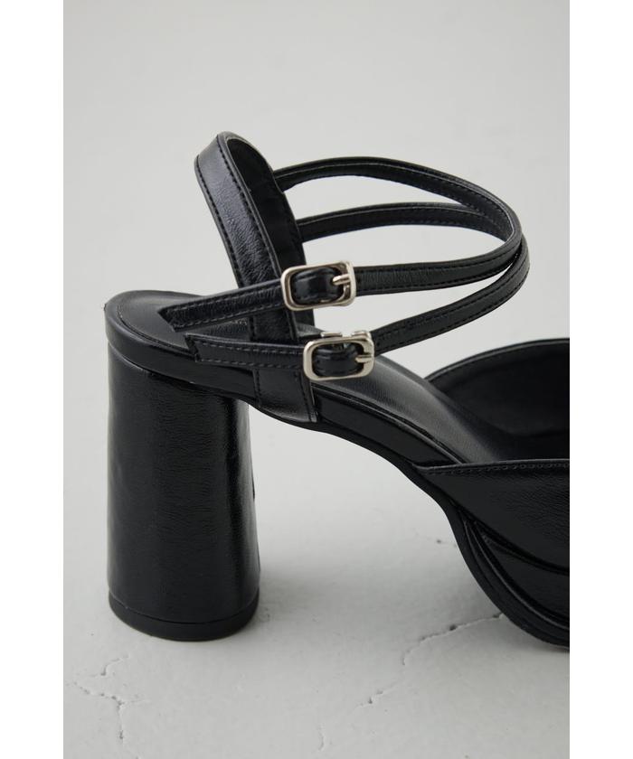 MAXMARA ハックル ティテル オフントゥ サンタル 【関税込】 大人の格上げ黒サンダル】ディオール、メゾン マルジェラ