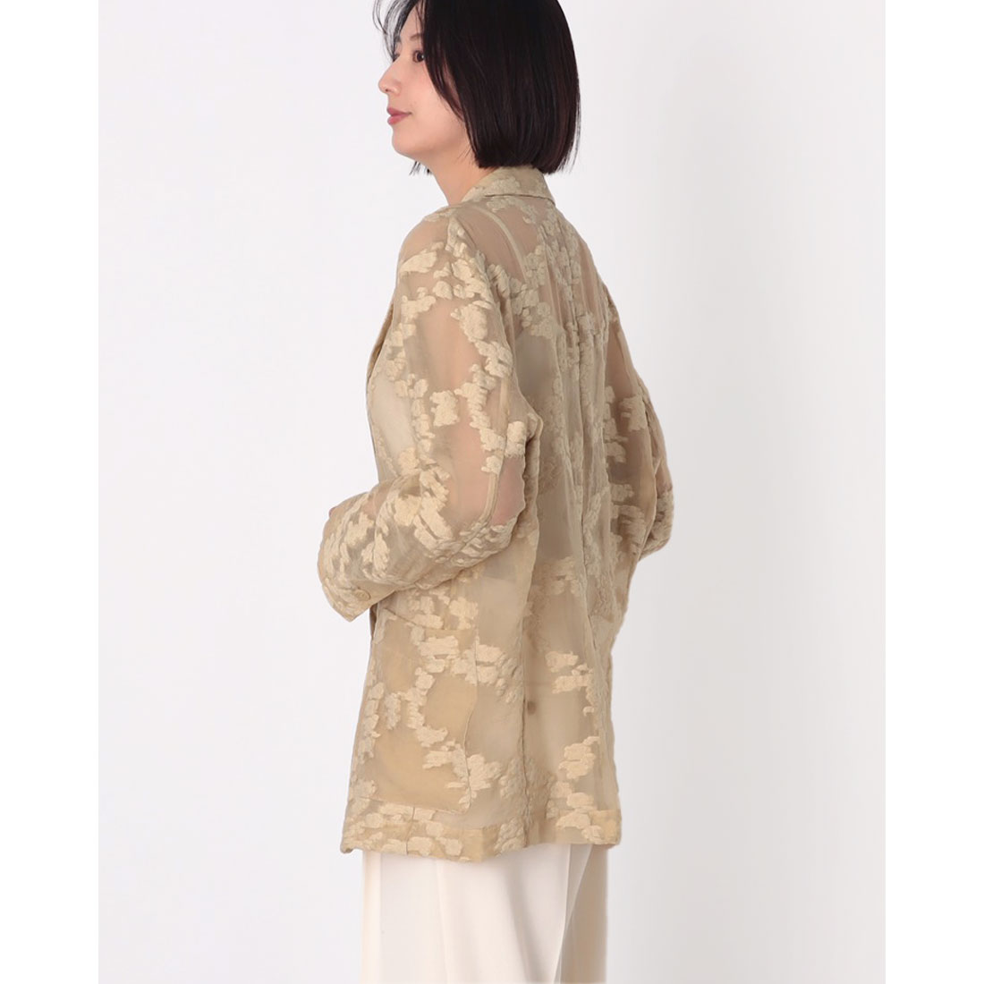 ジャケット・アウター CLANE FLOWER SHEER JACQUARD JACKET CLANE(クラネ)のFLOWER SHEER JACQUARD JACKET通販 | mirabella