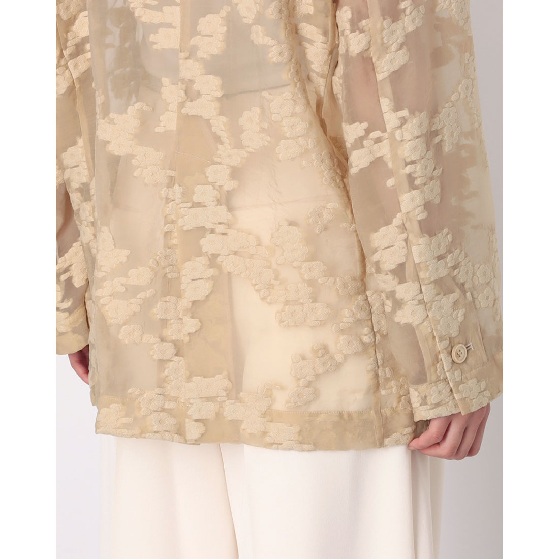 クラネ CLANE FLOWER SHEER JACQUARD JACKET(508385337